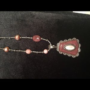 NWOT Solid Silver and Semi Precious Stone Necklace